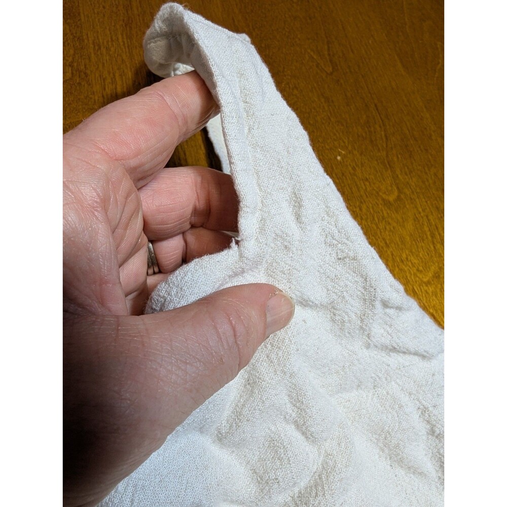Petal + Pup Crop Tank Top Size XS Cream Textured Square Neck Linen Blend Lined - Picture 4 of 8